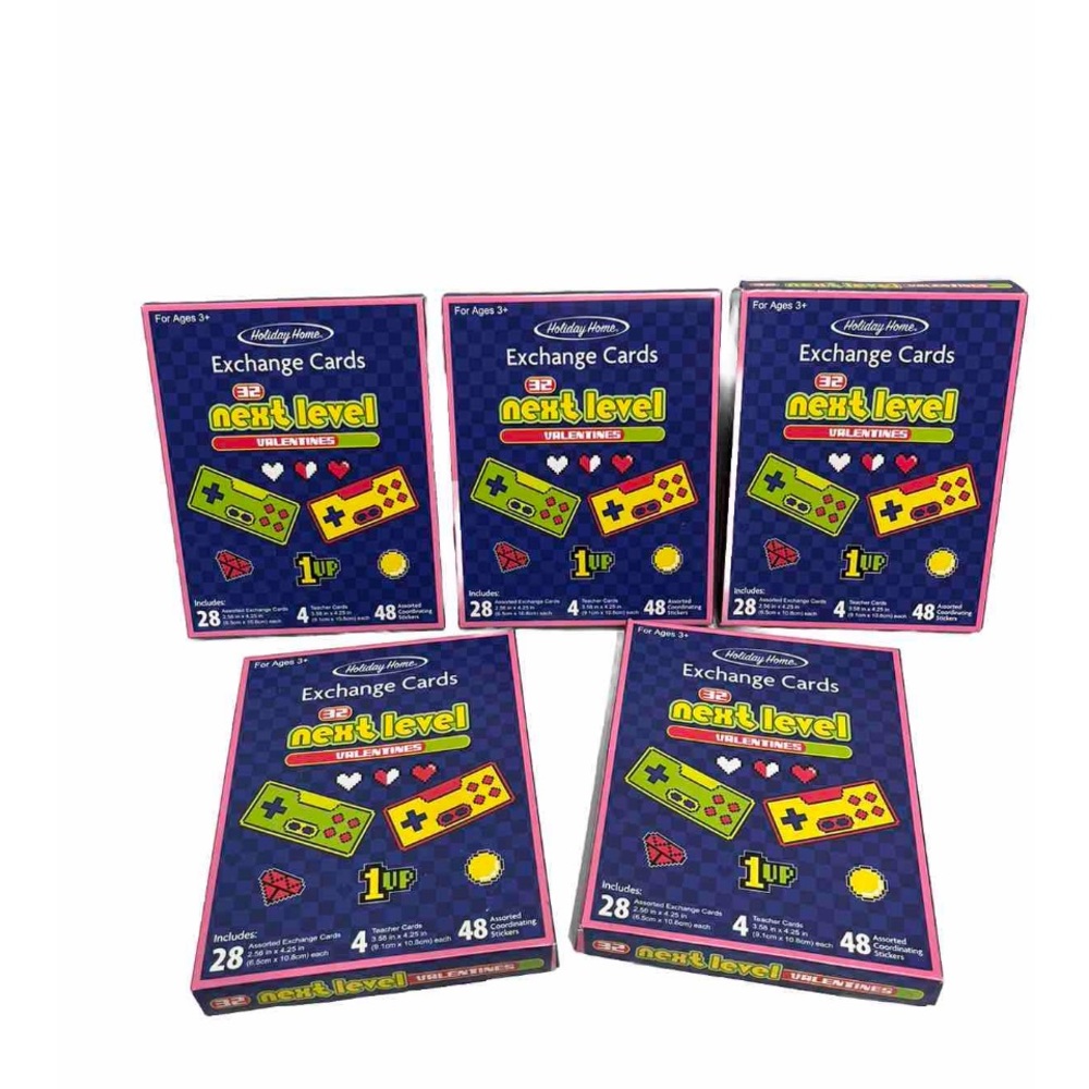Holiday Home 132 Next Level Valentines Exchange Cards, 240 Stickers New 5 Boxes